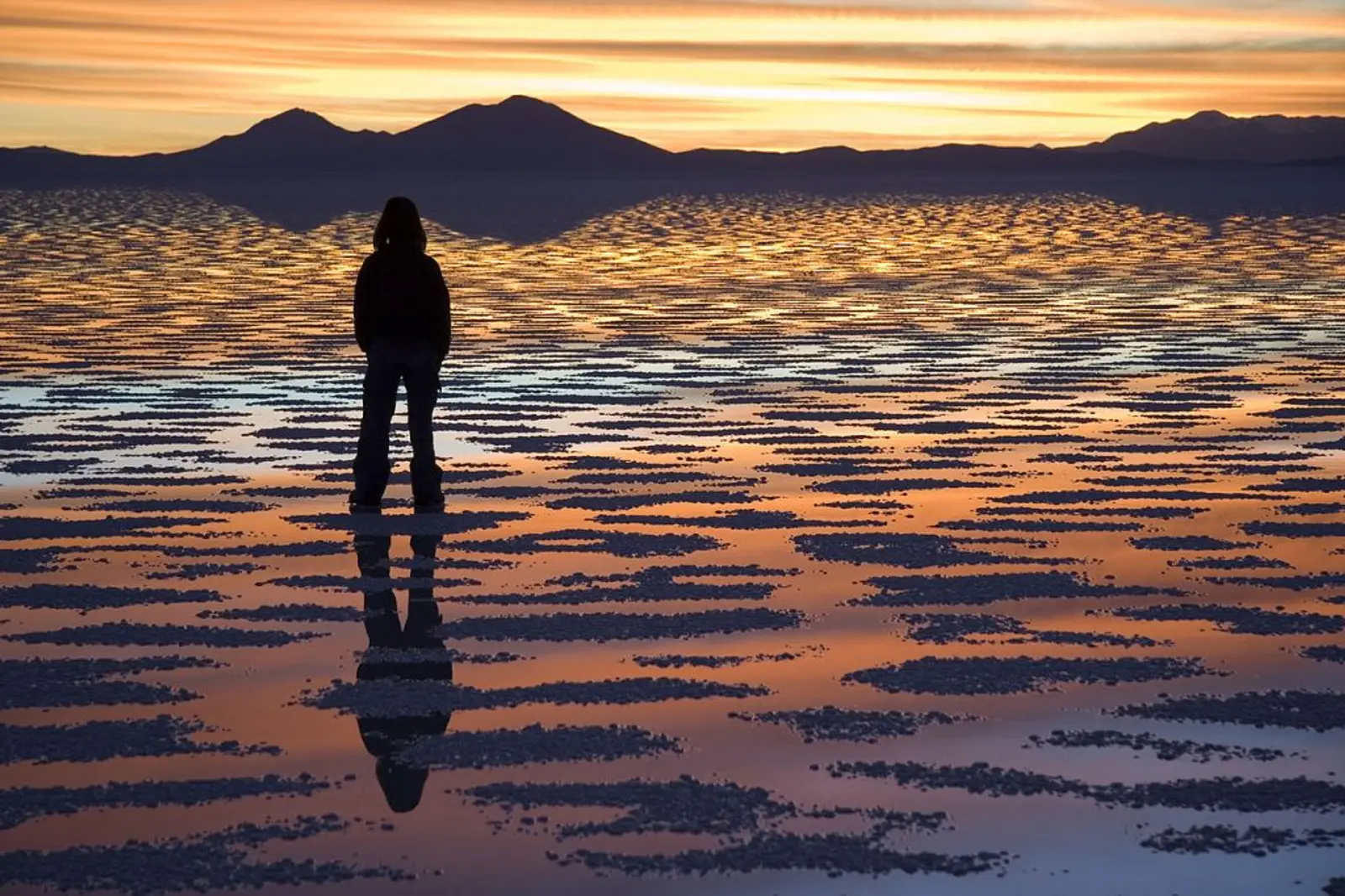 Pôr-do-sol do Salar de Uyuni