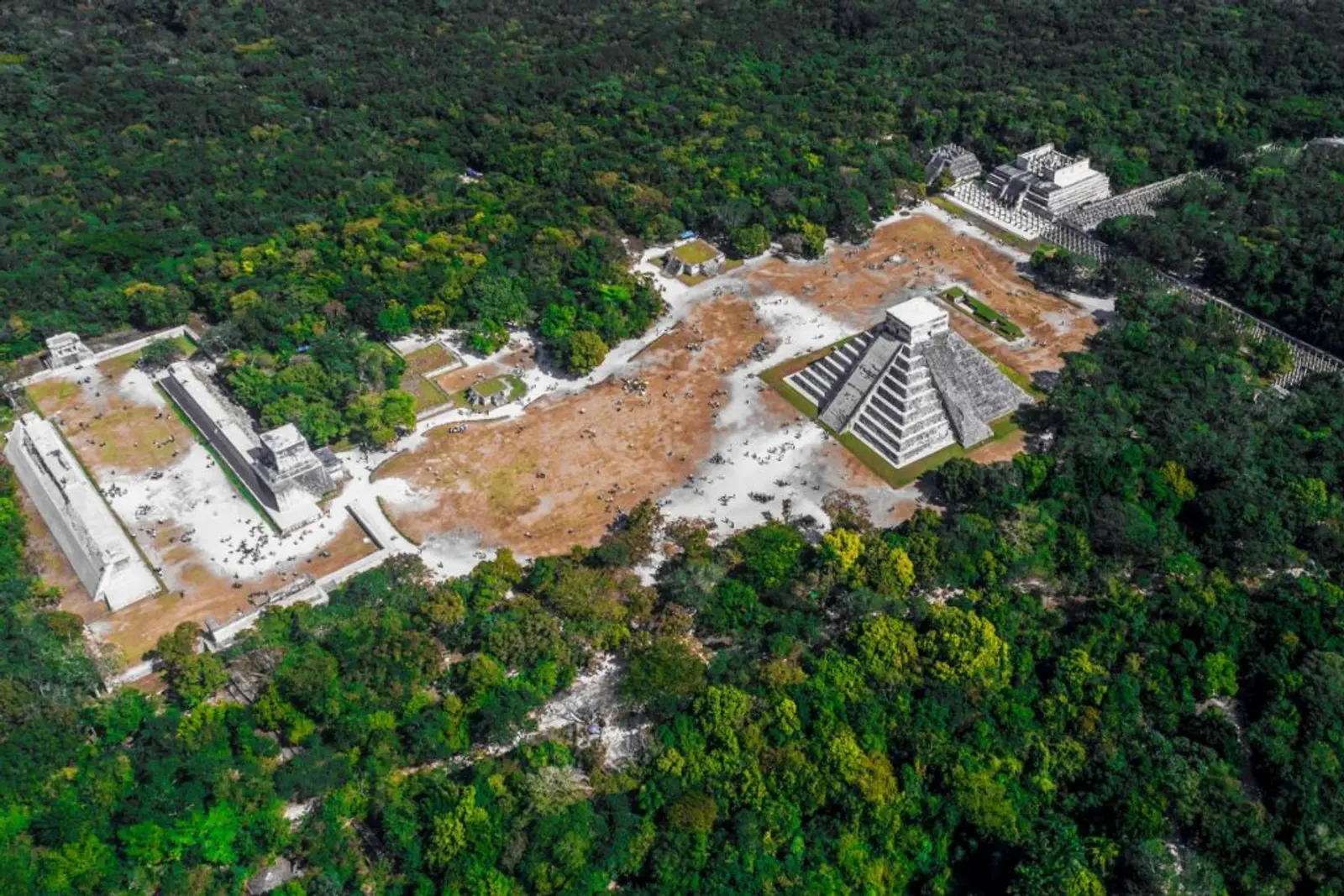 Fotografía aérea de Chichen Itzá